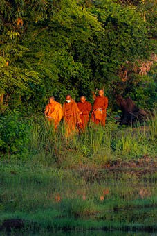 V0504010c - Morning Monks Alms